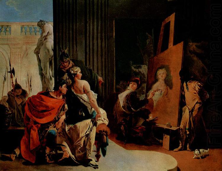 Alexander der Grobe und Campaspe im Atelier des Apelles, Giovanni Battista Tiepolo